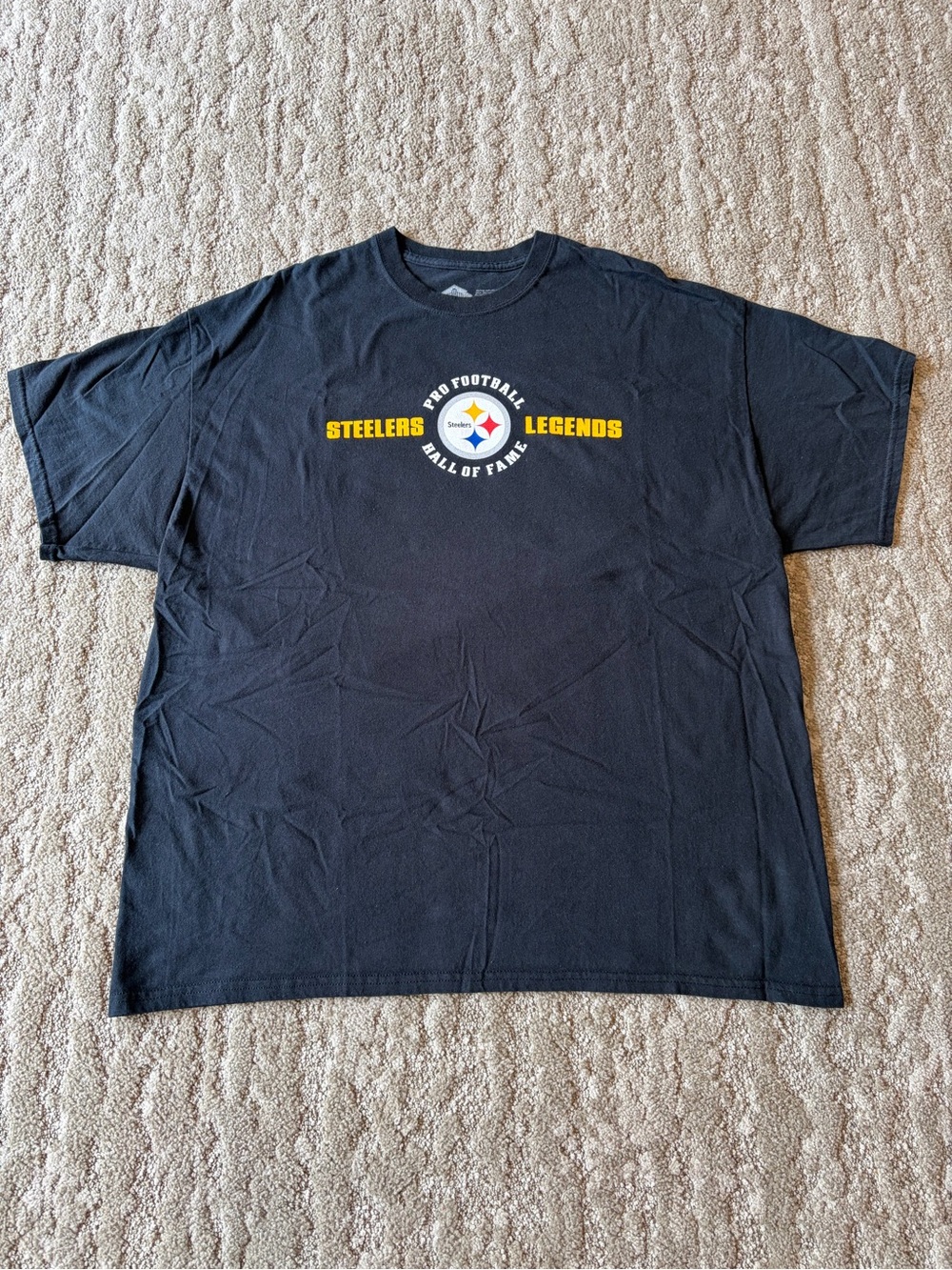Pittsburgh Steelers Pro Football Hall Of Fame Black Graphic T-shirt Mens XXL